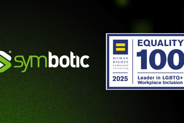 Logotipo de Embotic con la insignia «Líder por la Igualdad 2025» de la Fundación Human Rights Campaign.