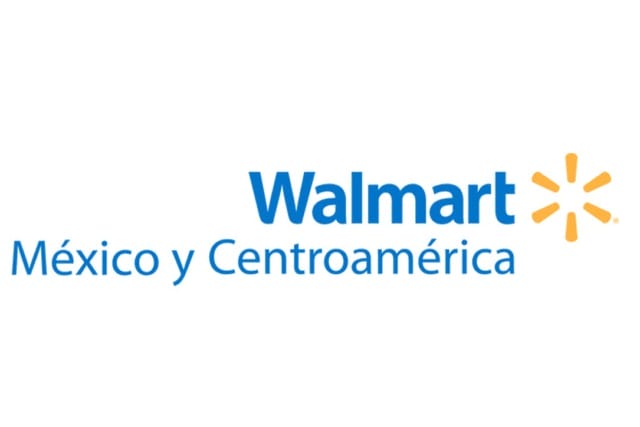 Logotipo de Walmart de México y Centroamérica con texto azul sobre fondo blanco.