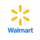Logotipo de Walmart en el que aparece un símbolo amarillo en forma de rayos de sol sobre el texto «Walmart» en azul, sobre un fondo blanco.