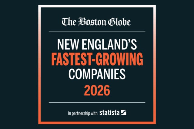 Logotipo de «Las empresas de más rápido crecimiento de Nueva Inglaterra en 2026», de The Boston Globe, en colaboración con Statista