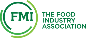 Logotipo de la FMI (Asociación de la Industria Alimentaria), con un diseño circular de color verde y texto.