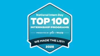 Insignia «Top 100 de programas de prácticas» del Día Nacional de las Prácticas para 2025, otorgada por Yello y WayUp.