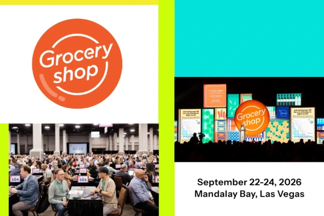 Grocery Shop conference, September 22-24, 2026, Mandalay Bay, Las Vegas. Event graphic.