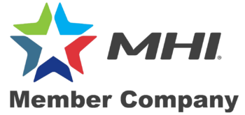 Logo của công ty thành viên MHI với hình ngôi sao nhiều màu và dòng chữ in đậm.