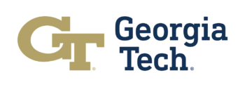 Logo của Georgia Tech với chữ cái đầu "GT" màu vàng và dòng chữ "Georgia Tech" màu xanh nước biển trên nền trong suốt.